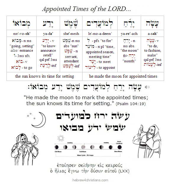 Psalm 104:19 Hebrew lesson