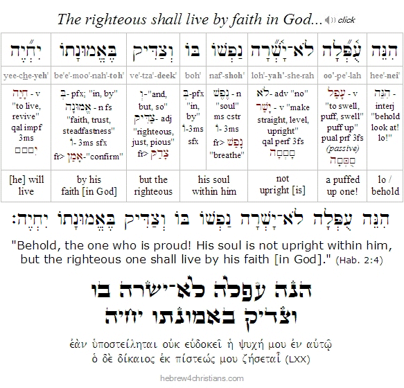 Habakkuk 2:4 Hebrew lesson